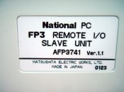 MATSUSHITA NATIONAL PC FP3 REMOTE I/O SLAVE UNIT AFP3741 (3)