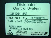 RELIANCE DISTRIBUTED CONTROL SYSTEM 57400 / O-57400-B (3)
