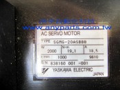 YASKAWA AC SERVO MOTOR SGMG-20ASBBB 2000W 18.5A (2)