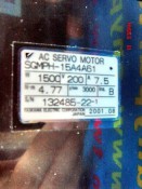 YASKAWA AC SERVO MOTOR SGMPH-15A4A61 1500W 200V 7.5A (2)