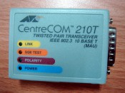 Allied Telesyn CentreCOM 210T Twisted Pair Transceiver AT-210T / F7Y37084N (1)