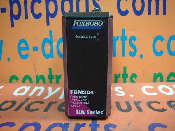 FOXBORO I/A Series P0914SY FBM204 Channel Isolated 4 input, 0-20mA 4 output, 0.20mA