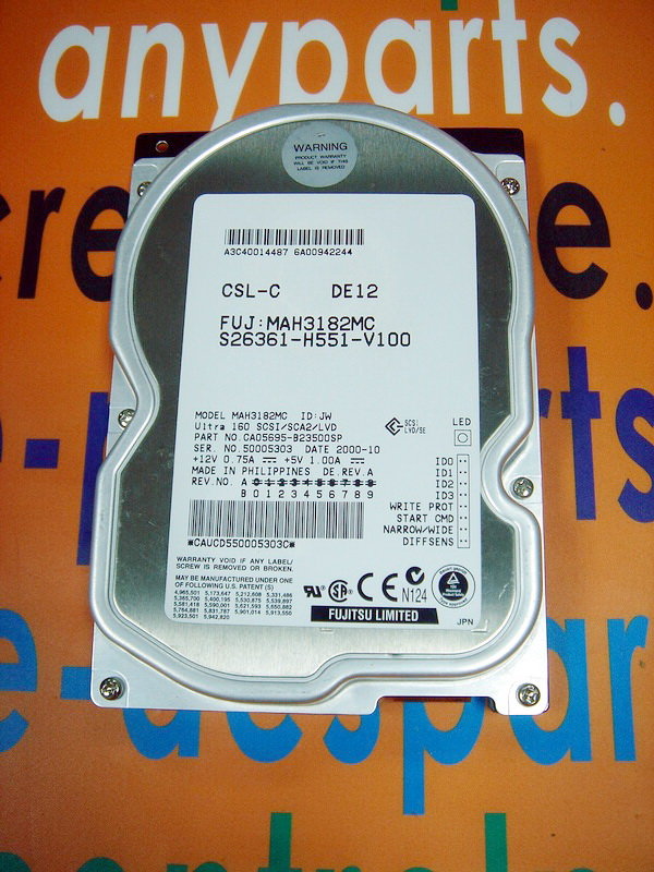 FUJITSU Hard Disk MAH3182MC 18.2GB 80PIN