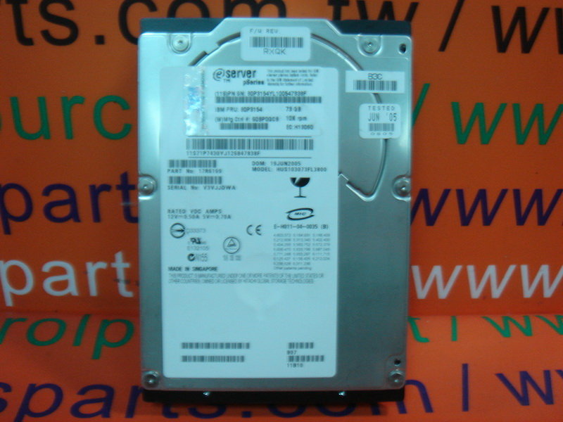 IBM eServer HUS103073FL3800 73GB SCSI Hard Disk (1)