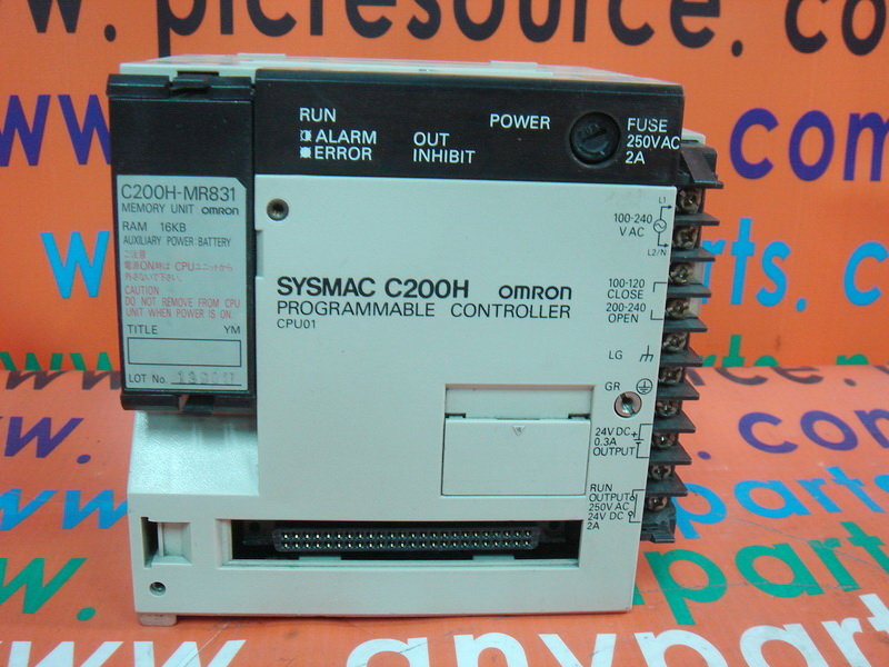 OMRON SYSMAC C200H-CPU01 w/ C200H-MR831 - 裕益科技自動化設備可程式編碼器PLC分散式控制系統DCS