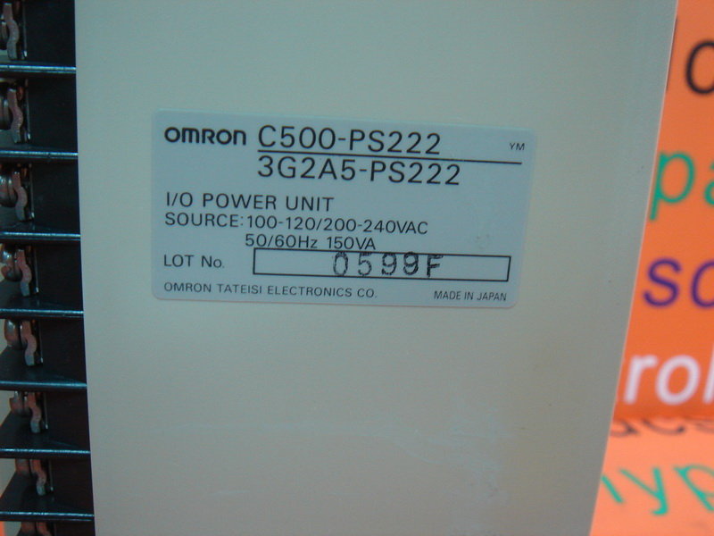 OMRON C500-PS222 / 3G2A5-PS222 I/O POWER UNIT - 裕益科技自動化設備可程式編碼器PLC分散式控制 ...