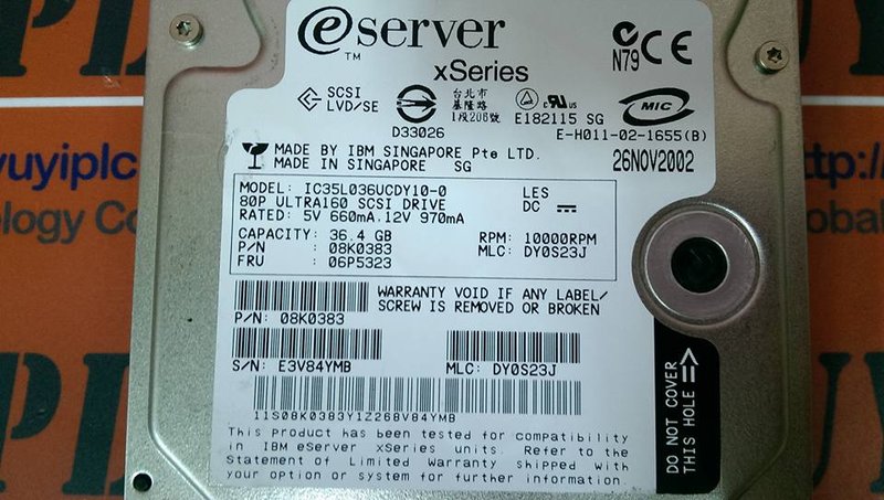 IBM IC35L036UCDY10-0 eSERVER XSERIES 3.5IN 36.4GB 80PIN (3)