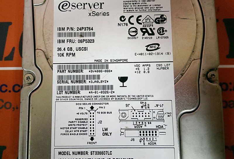 IBM ST336607LC eSERVER xSERIES 36.4GB USCSI H.D. DRIVE (3)