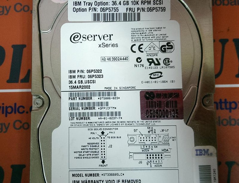 IBM 36.4 GB ST336605LC xSeries USCSI 80pin 10000RPM 3.5