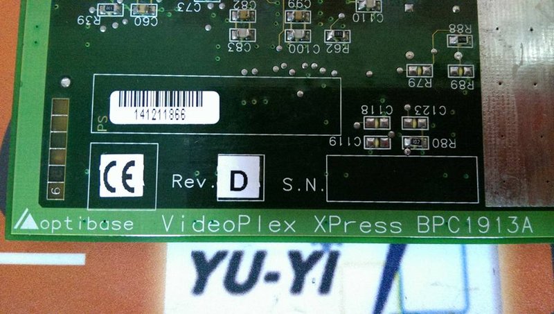 OPTIBASE VIDEOPLEX XPRESS GRAPHICS VIDEO CARD BPC1913A - 裕益科技自動化設備可程式 ...