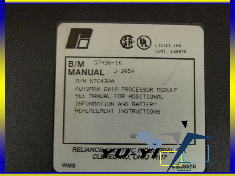 RELIANCE 57430-1K AUTOMAX 6010 PROCESSOR 57C430A - PLC DCS SERVO ...