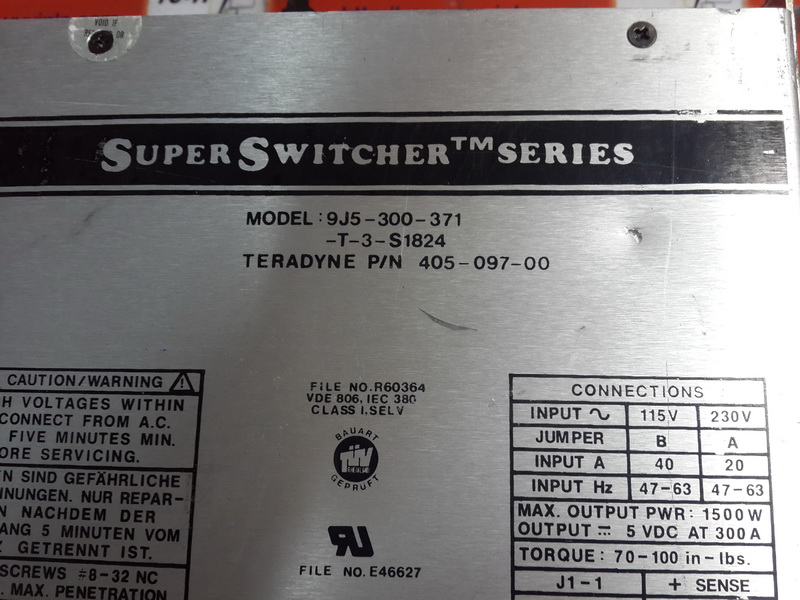 POWERTEC 9J5-300-371-T-3-S1824 TERADYNE P/N:405-097-00 - 裕益科技自動化設備可程式 ...