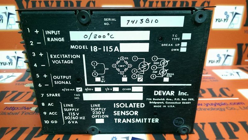 DEVAR INC. I8-II5A - 裕益科技自動化設備可程式編碼器PLC分散式控制系統DCS