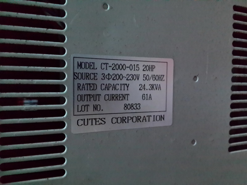 CUTES CT-2000-015 20HP - 裕益科技自動化設備可程式編碼器PLC分散式控制系統DCS