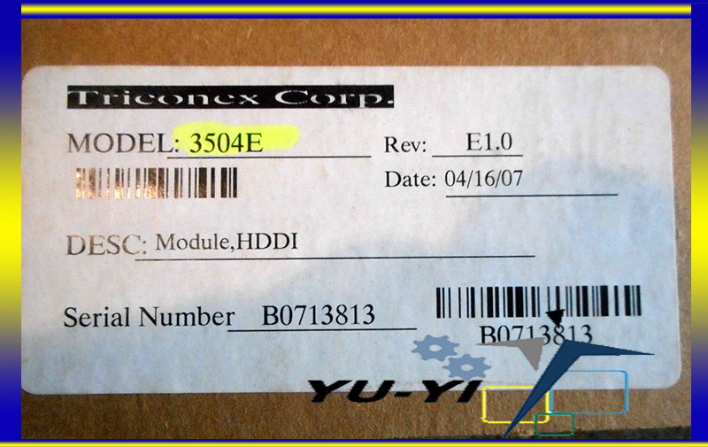 TRICONEX 3504E MODULE 7400125-120 REVISION E 1 - 裕益科技自動化設備可程式編碼器PLC分散式 ...