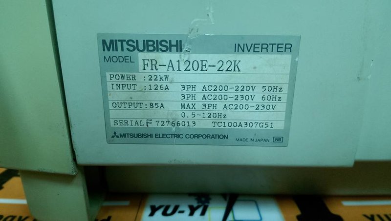 MITSUBISHI INVERTER FR-A120E-22K - PLC DCS SERVO Control MOTOR POWER ...