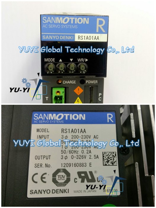 Used Sanyo Denki Sanmotion AC Servo Drive RS1A01AA Tested 