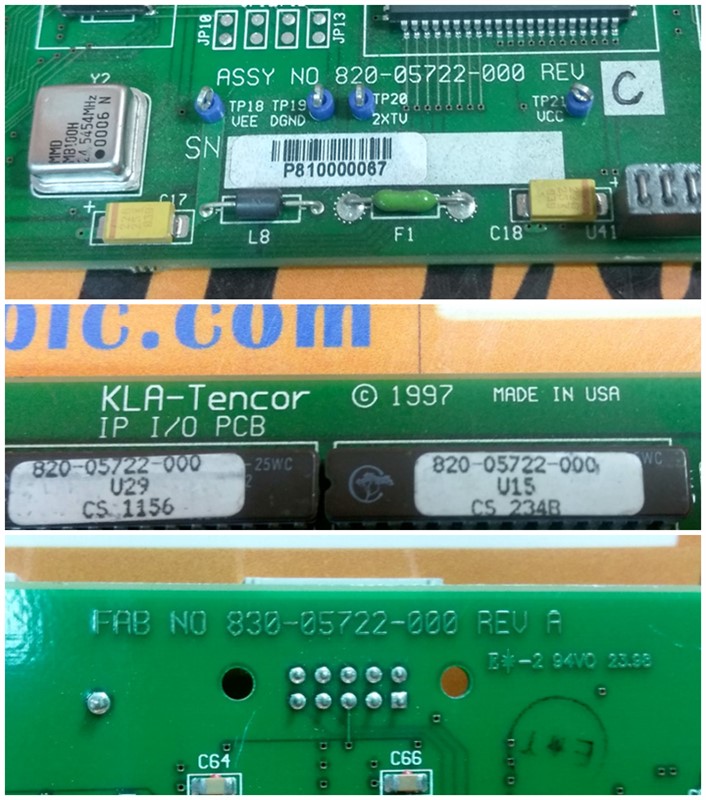 KLA-TENCOR 820-05722-000 REV A IP I/0 PCB BOARD (3)