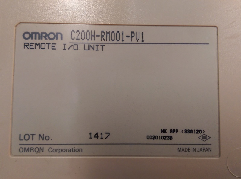 OMRON C200H-RM001-PV1 REMOTE I/O UNIT - 裕益科技自動化設備可程式編碼器PLC分散式控制系統DCS