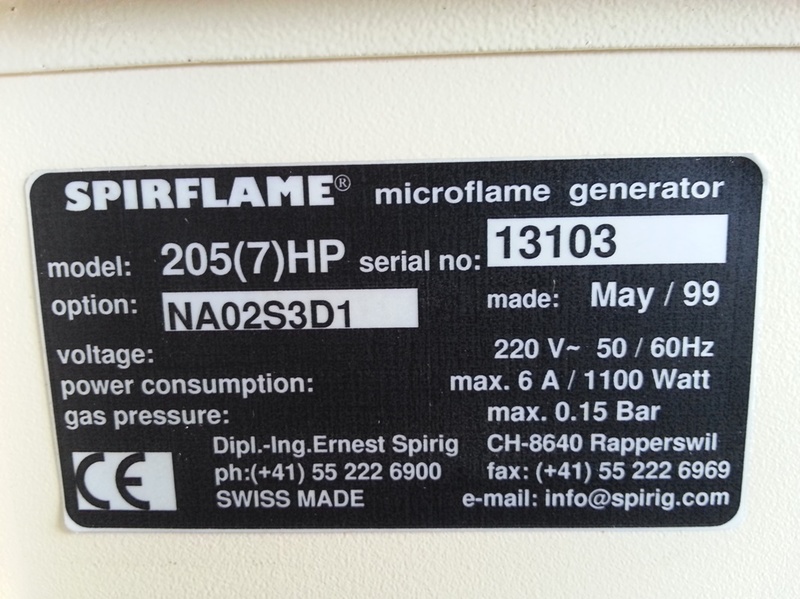 SPIRFLAME 205(7)HP MICROFLAME GENERATOR - PLC DCS SERVO Control MOTOR ...