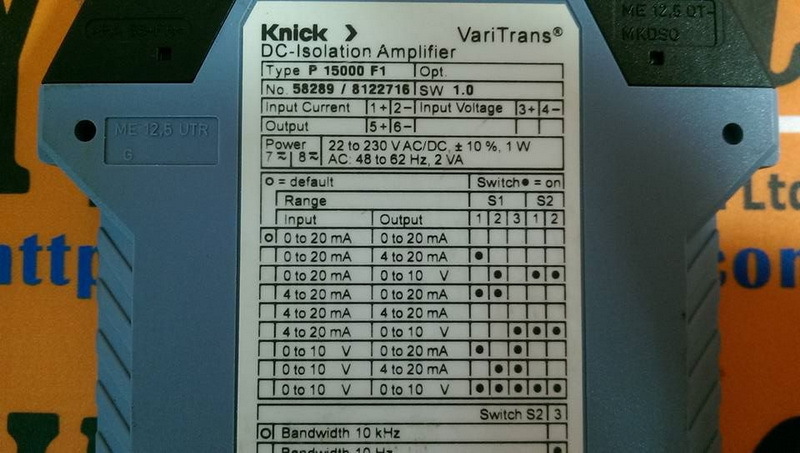 Details about   KNICK VARITRANS DC ISOLATION AMPLIFIER P 15016 F1 22 to 230 V AC/DC