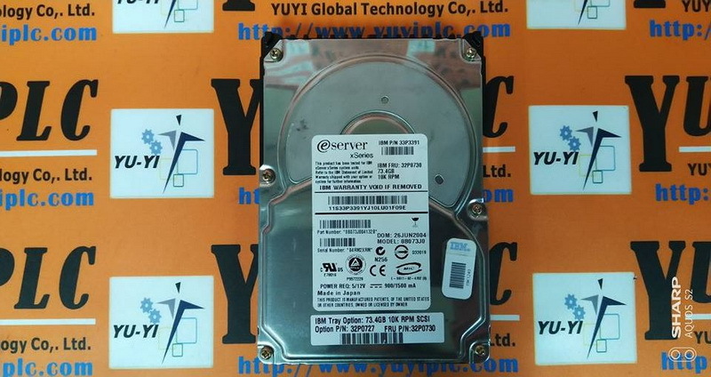 HARD DRIVE IBM 32P0730 73.4GB 10k RPM U320 SCSI 32P072 - 裕益科技自動化設備可程式 ...