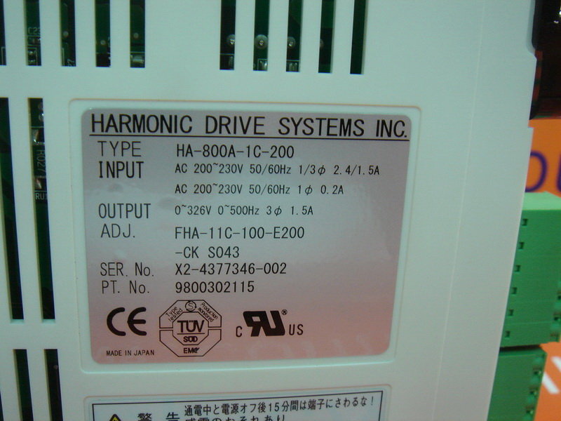 HARMONIC HA-800A-1C-200 - PLC DCS SERVO Control MOTOR POWER SUPPLY 