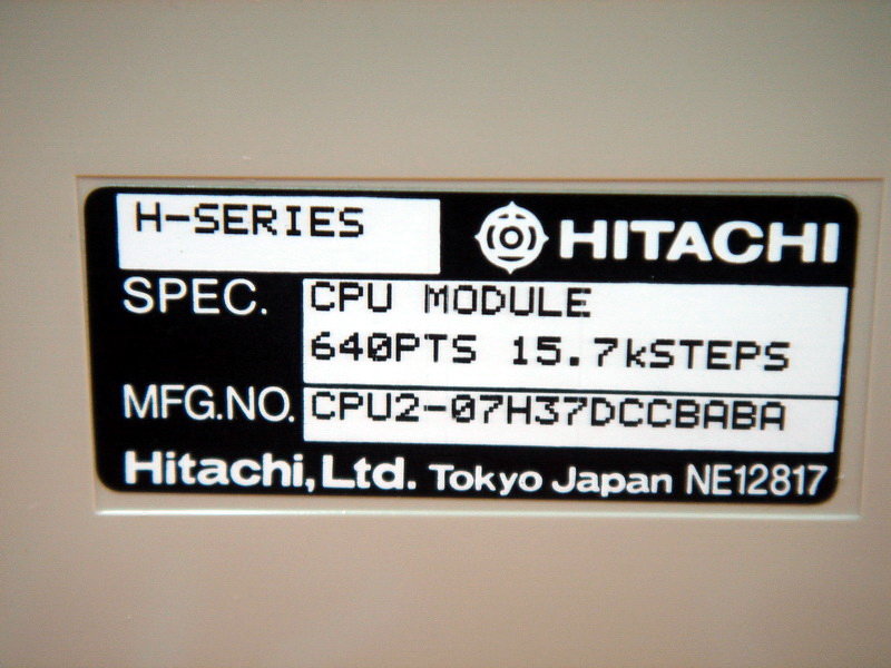 Hitachi R700 Cpu HITACHI CPU MODULE CPU2-07H37DCCBABA - 裕益科技自動化設備可程式編碼器PLC分散式控制系統DCS