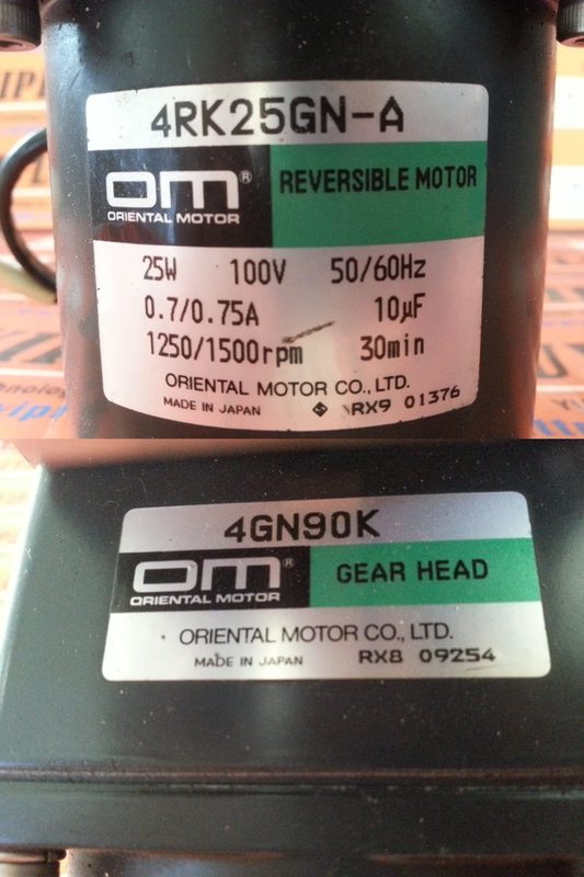 ORIENTAL 4RK25GN-A REVERSIBLE MOTOR / 4GN90K GEAR HEAD - 裕益科技自動化設備可程式 ...