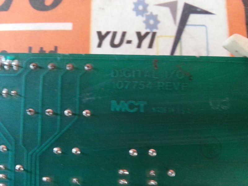 MCT DIGITAL I/O 107754 REV F BOARD - 裕益科技自動化設備可程式編碼器PLC分散式控制系統DCS