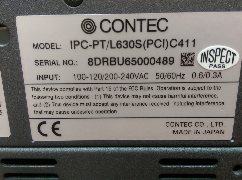 CONTEC IPC-PT/L630S(PCI)C411 Touch screen repair - PLC DCS SERVO ...