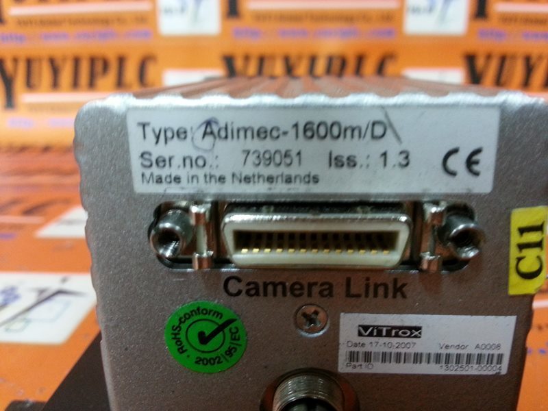 ADIMEC 1600m/D CCD CAMERA W/ TAMRON 1:1.4 25mm LENS - PLC DCS SERVO ...