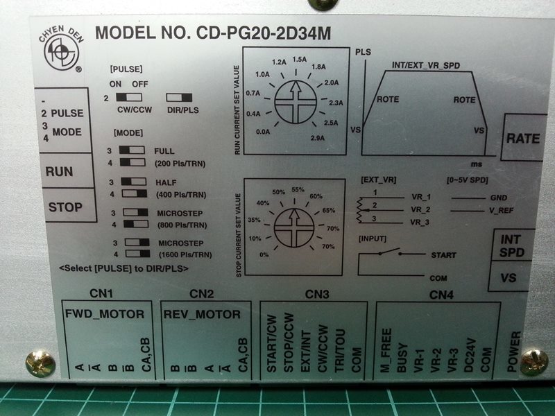 Cd Driver Motor CHYEN DEN CD-PG20-2D34M MOTOR DRIVER - PLC DCS SERVO Control MOTOR ...