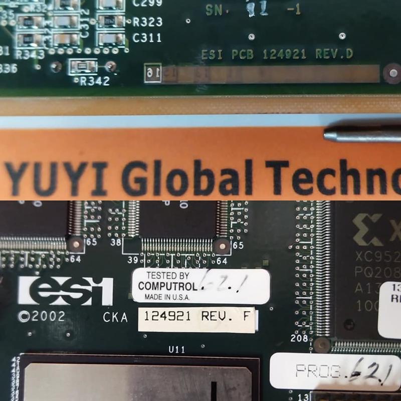 esi CKA 124921 REV.F PCB BOARD - 裕益科技自動化設備可程式編碼器PLC分散式控制系統DCS
