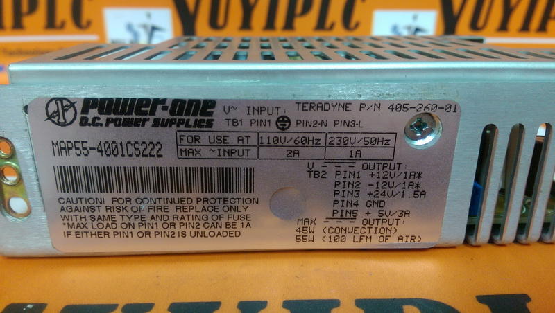 POWER-ONE MAP55-4001CS222 LR38879 E131905 Power Supply - PLC SERVO POWER SUPPLY IPC ROBOT