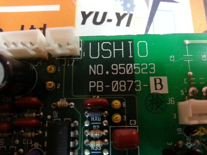 USHIO PB-0873-B / NO. 950523 BOARD - 裕益科技自動化設備可程式編碼器PLC分散式控制系統DCS