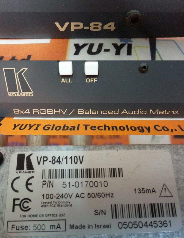 KRAMER VP-84 8X4 RGBHV BALANCED AUDIO MATRIX - 裕益科技自動化設備可程式編碼器PLC分散式控制系統DCS