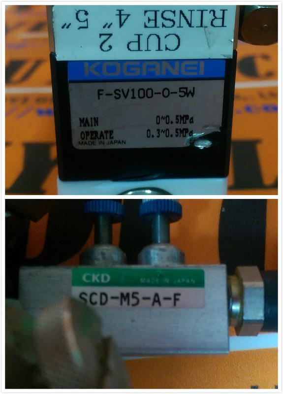 CKD/KOGANEI SCD-M5-A-F W/F-SV100-0-5W Air Operated Valve (3)