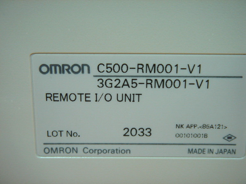 OMRON REMOTE I/O UNIT C500-RM001-V1 / 3G2A5-RM001-V1 - PLC DCS SERVO ...