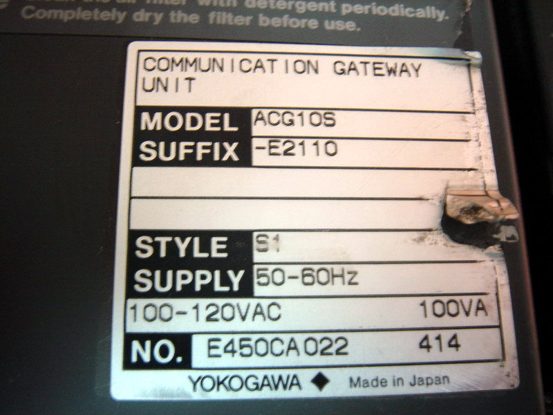 YOKOGAWA ACG10S-E2110 AIP503 - PLC DCS SERVO Control MOTOR POWER SUPPLY ...