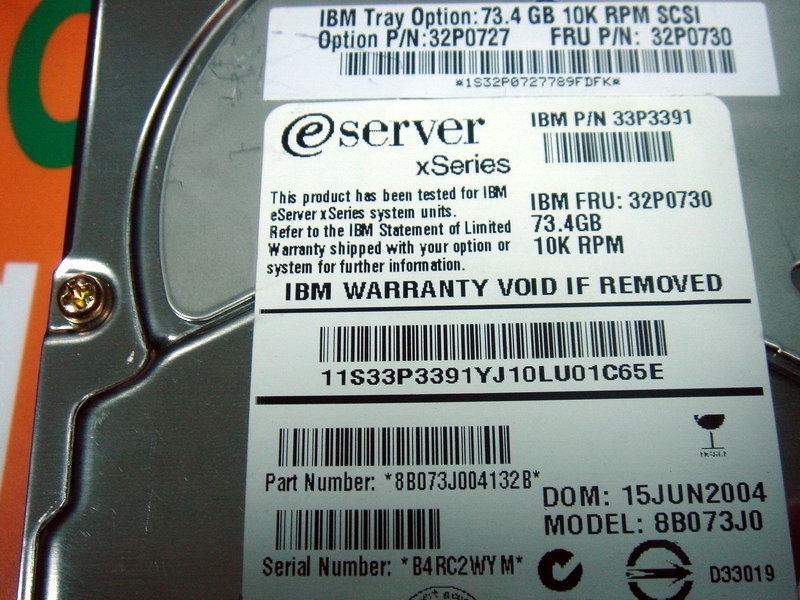 32P0730 IBM Hard Drive with Tray 32P0730