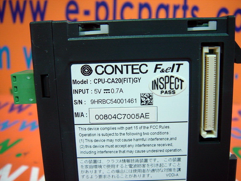 CONTEC CPU-CA20(FIT)GY - 裕益科技自動化設備可程式編碼器PLC分散式控制系統DCS