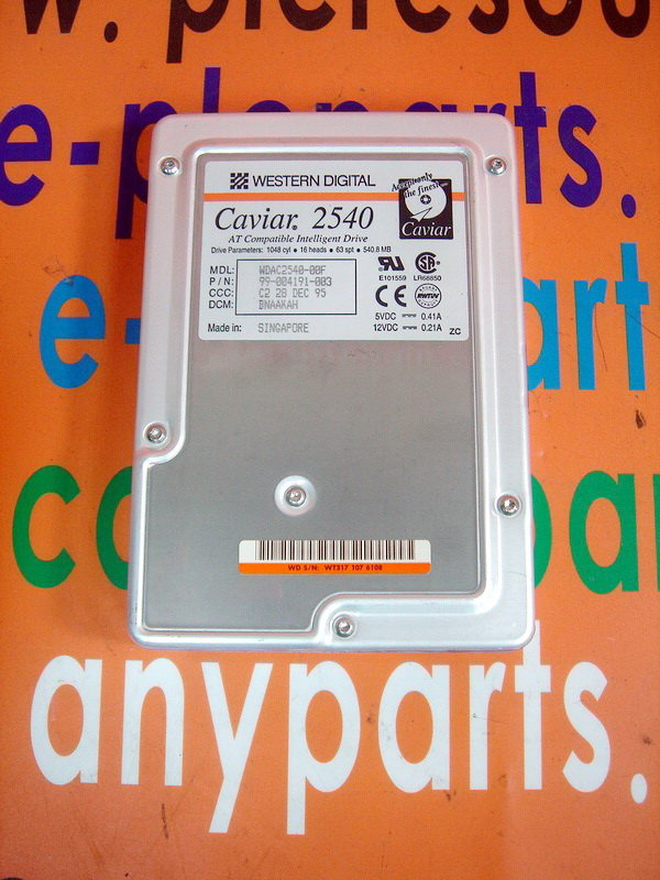 Western Digital WD Caviar 1210 (WDAC1210-00F) Hard Disk 212MB ATA IDE 3.5" - Ricondizionato Retro