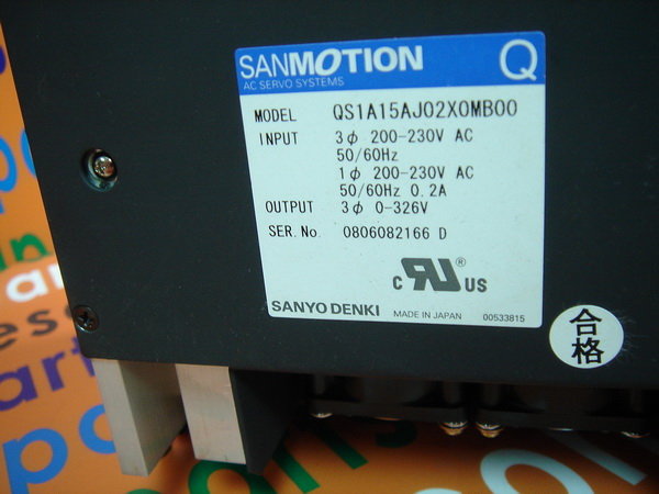 NEW SANYO DENKI SANMOTION AC SERVO SYSTEMS QS1A15AJ02X0MB00 - PLC DCS SERVO  Control MOTOR POWER SUPPLY IPC ROBOT