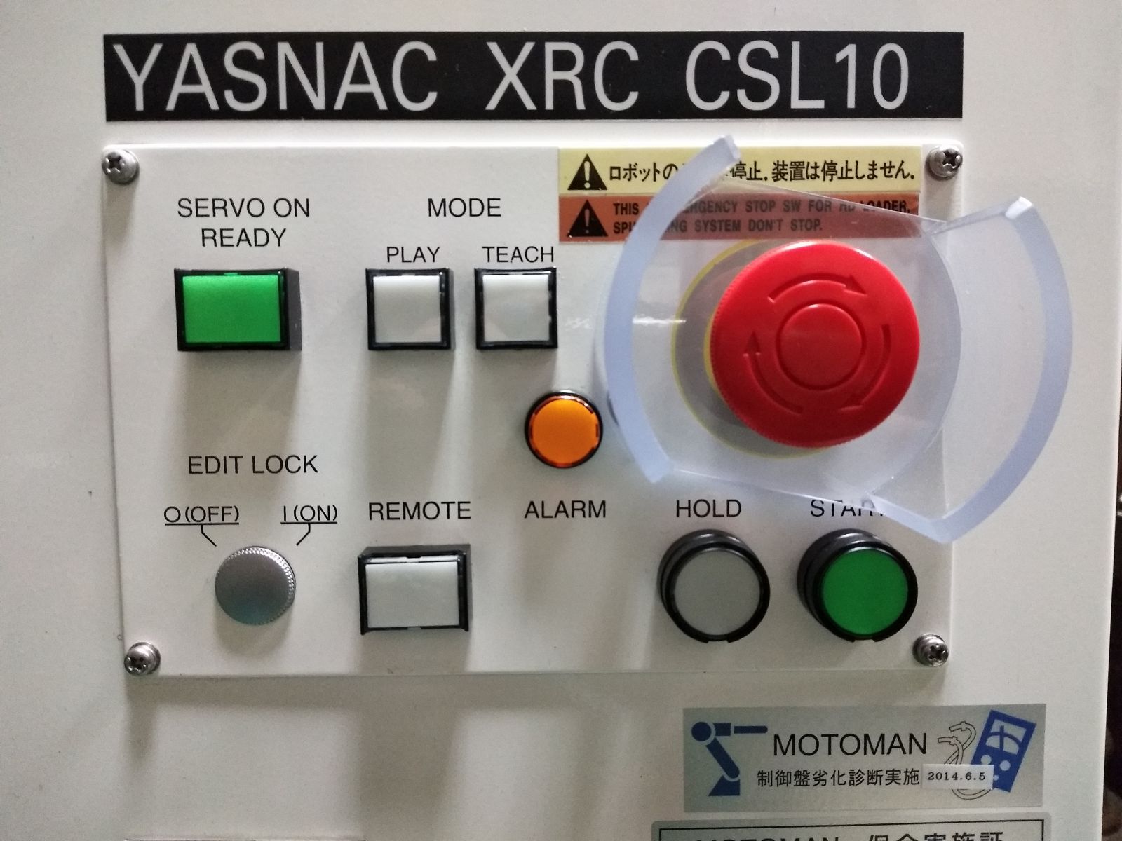 YASKAWA ROBOT MOTOMAN YASNAC XRC CSL10 ERCR-CSL 10-RA00