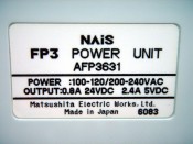 MATSUSHITA NAiS FP3 POWER UNIT AFP3631 (3)
