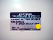 TOSHIBA PLC PROVISOR PROGRAMMABLE CONTROLLER B200DAC ANALOG OUTPUT MODULE (2)
