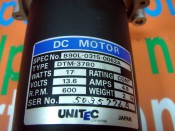UNITEC DC MOTOR DTM-3780 SPEC NO.B90L-0315-0062A (3)