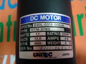 UNITEC DC MOTOR DTM-3780 B90L-0315-0062A (3)