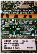 MATROX CONTROLLER CARD  CORONA-LC/4/E REV:06 688-0601A (3)